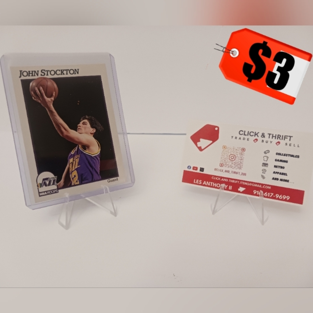 John Stockton Base NBA HOOPS 1991 #212
